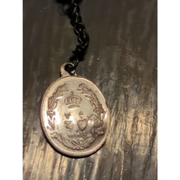 Holy Anna Pray For Us Chaplet Beads Black Religious France Vintage Catholic - Picture 6 of 6